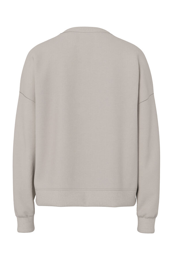 Pieces Sudadera casual beige Aesthetic club gris