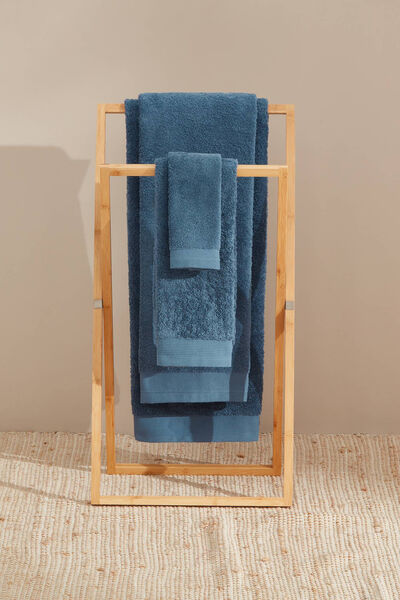 Womensecret Toalla baño rizo algodón egipcio 90x150cm. azul