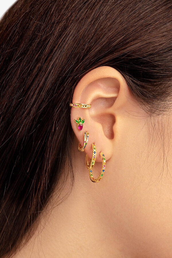 Womensecret Einzelner Ohrring Ear Cuff Cleo Colors Gold mit Print