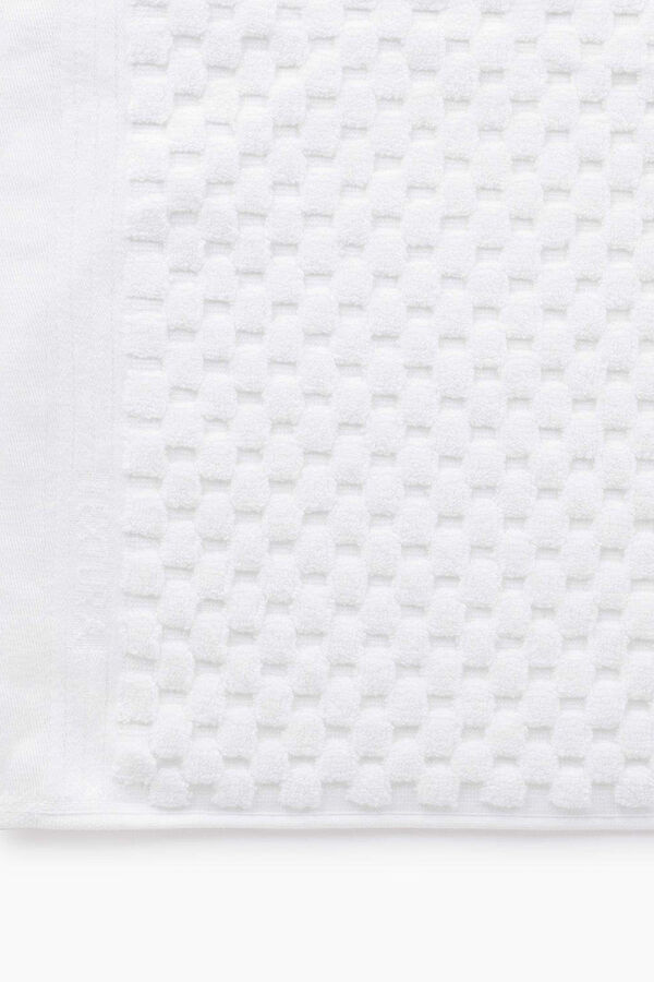 Womensecret Teppich Badezimmer Frottee-Baumwolle Bambus 50 x 70 cm. Weiß