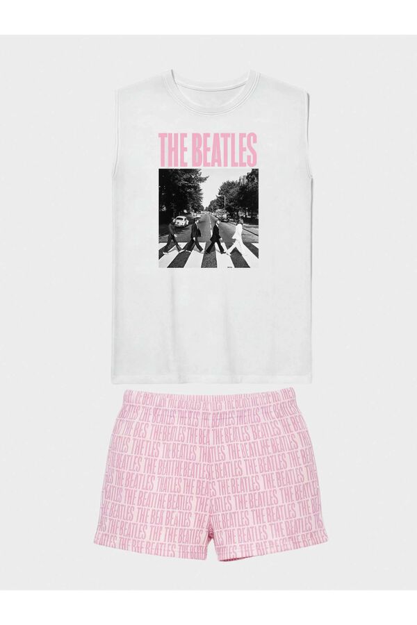 Gisela Pijama print colecci&oacute;n The Beatles blanco