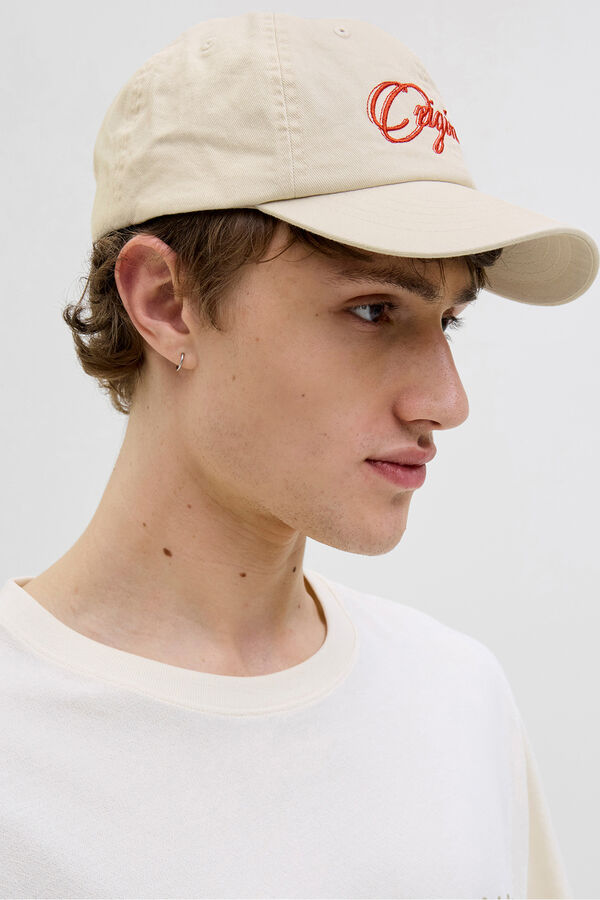 Jack & Jones Gorra texto bordado blanco