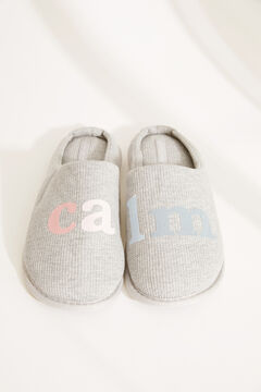 Womensecret Grey cotton slippers grey