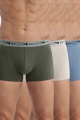 DIM Pack de 3 boxers algod&oacute;n el&aacute;stico org&aacute;nico multicolor
