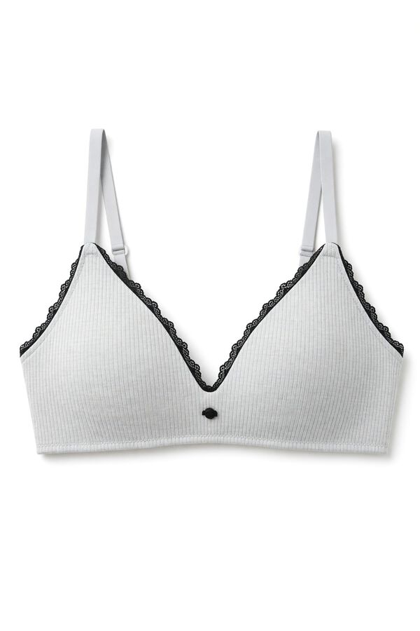 Women'secret Grey padded triangle bra LOVELY grey