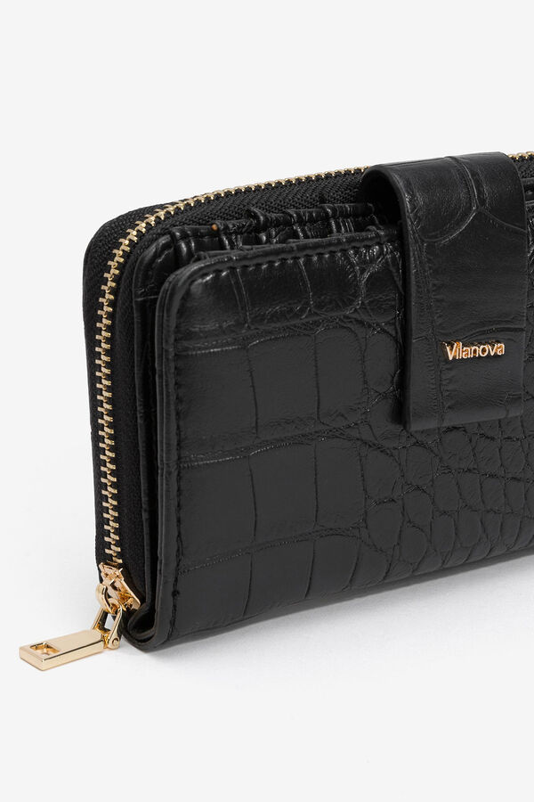 Womensecret Medium mock croc purse Schwarz