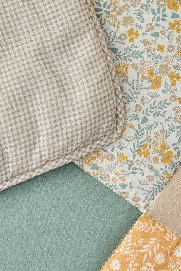 Textura Edred&oacute;n patchwork reversible kaki