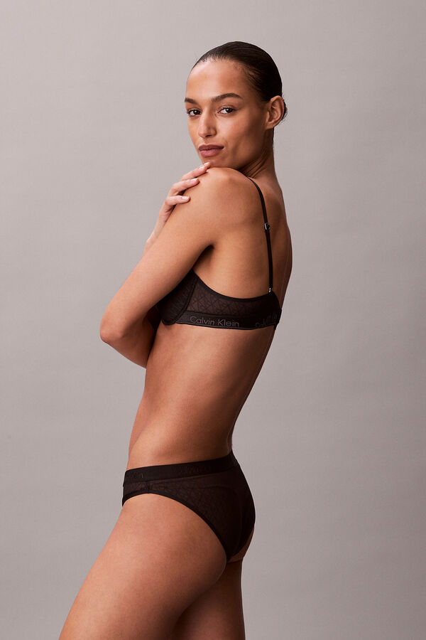 Calvin Klein Sujetador push-up aros estampado negro