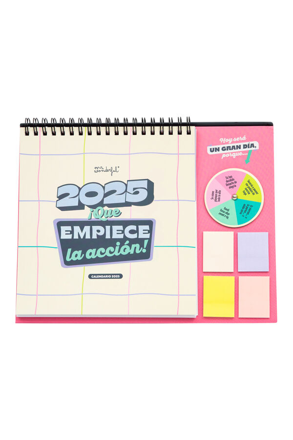 Mr. Wonderful Calend&aacute;rio de mesa com roleta 2025 - 2025: Deixe a a&ccedil;&atilde;o come&ccedil;ar! estampado