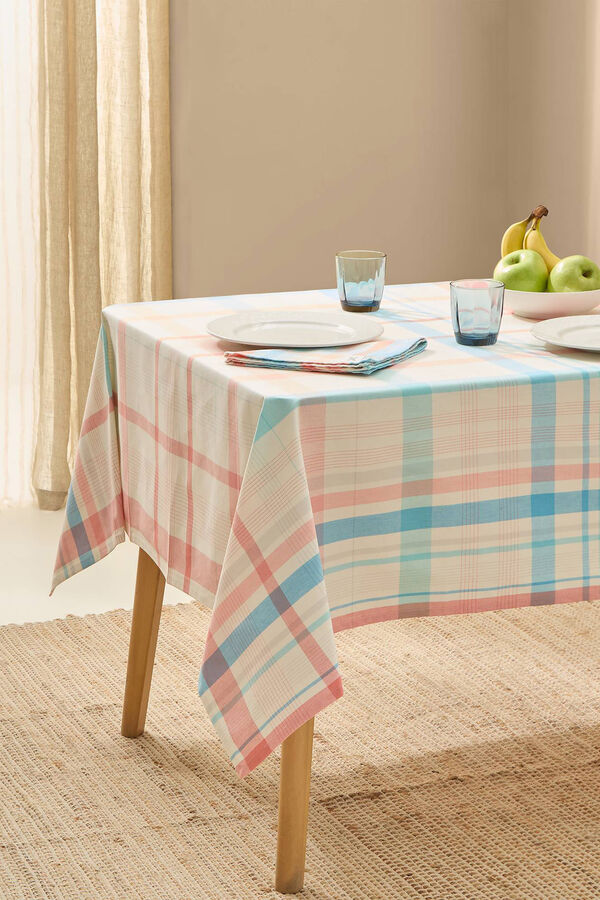 Womensecret Checked cotton resin-coated tablecloth bordeaux