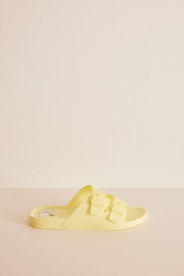 Womensecret Yellow Snoopy injected sandals green