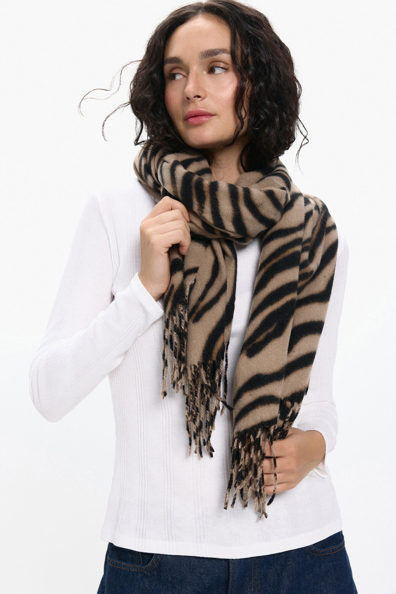 Pieces Bufanda animal print