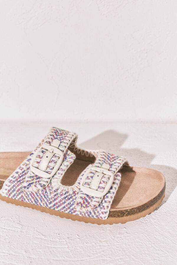 Women'secret Sand&aacute;lia bio tiras tecido pespontos estampado