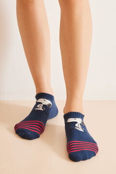 Womensecret Pack of 3 short Snoopy socks printed