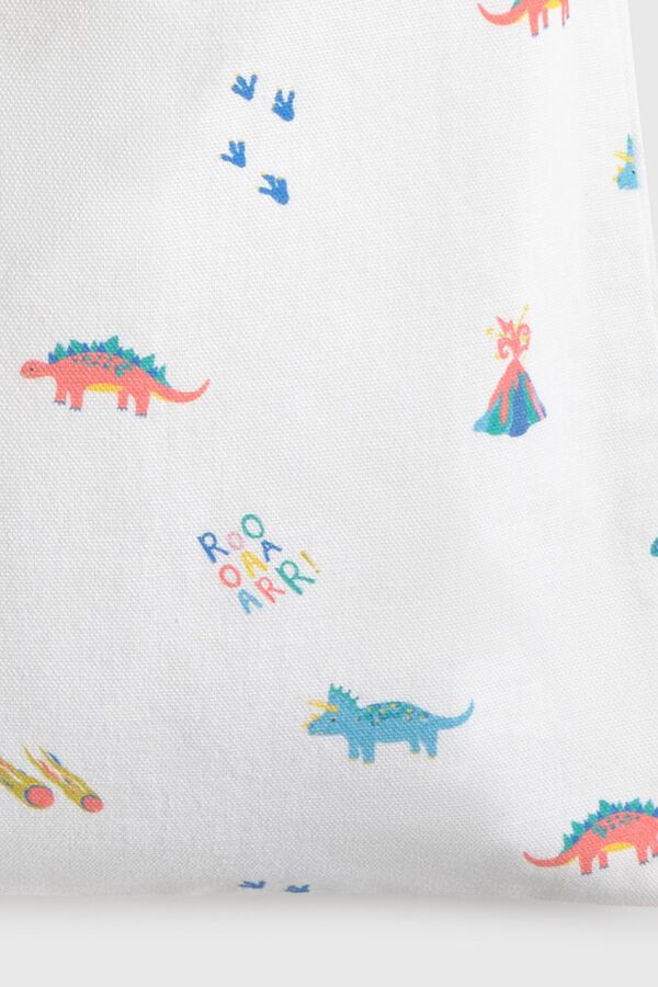 Textura Dinosaur cotton bag white