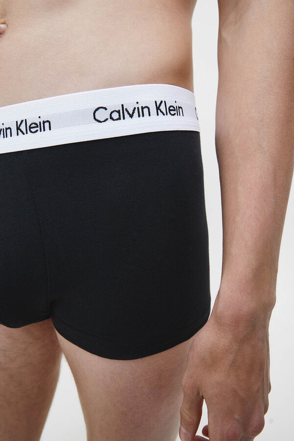 Womensecret Pack de 3 boxers de algodão com cós da Calvin Klein preto