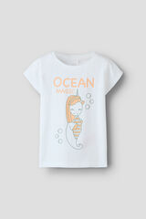 Name it Short sleeve print girl's T-shirt white