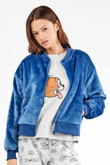 Gisela Women's blue plush bomber jacket Plava