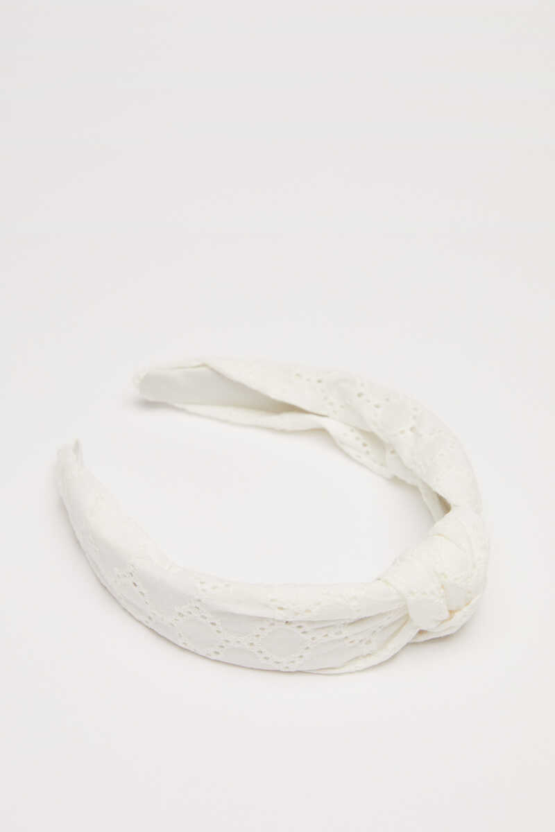 White knot-front headband Accessories | WomenSecret 