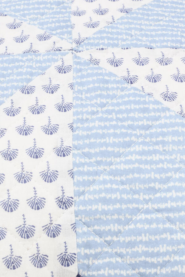 Textura Funda Coj&iacute;n Estampado azul