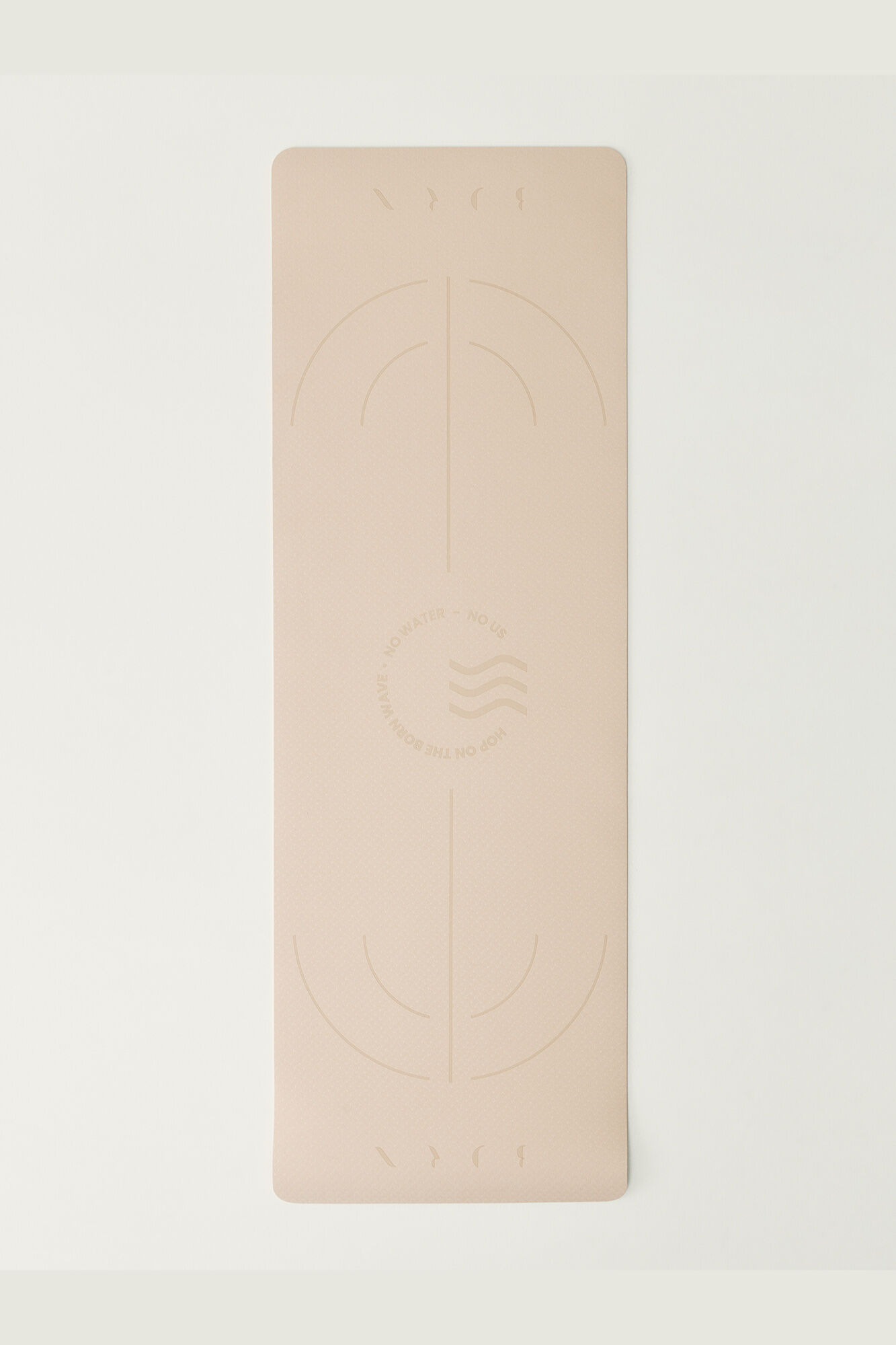 Born Living Yoga Beige Wave 6-mm-Fitnessmatte