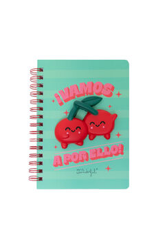 Womensecret Libreta A5 con squishy Cerezas - ¡Vamos a por ello! printed