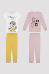 Womensecret Pack de 2 pijamas de manga larga para niña Art estampado