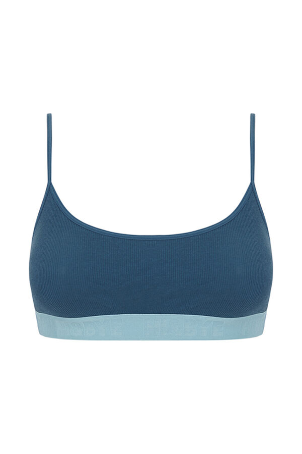 Womensecret Sujetador top algodón azul azul