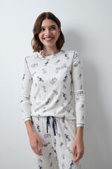 Women'secret Pyjama long imprim&eacute; Peanuts beige