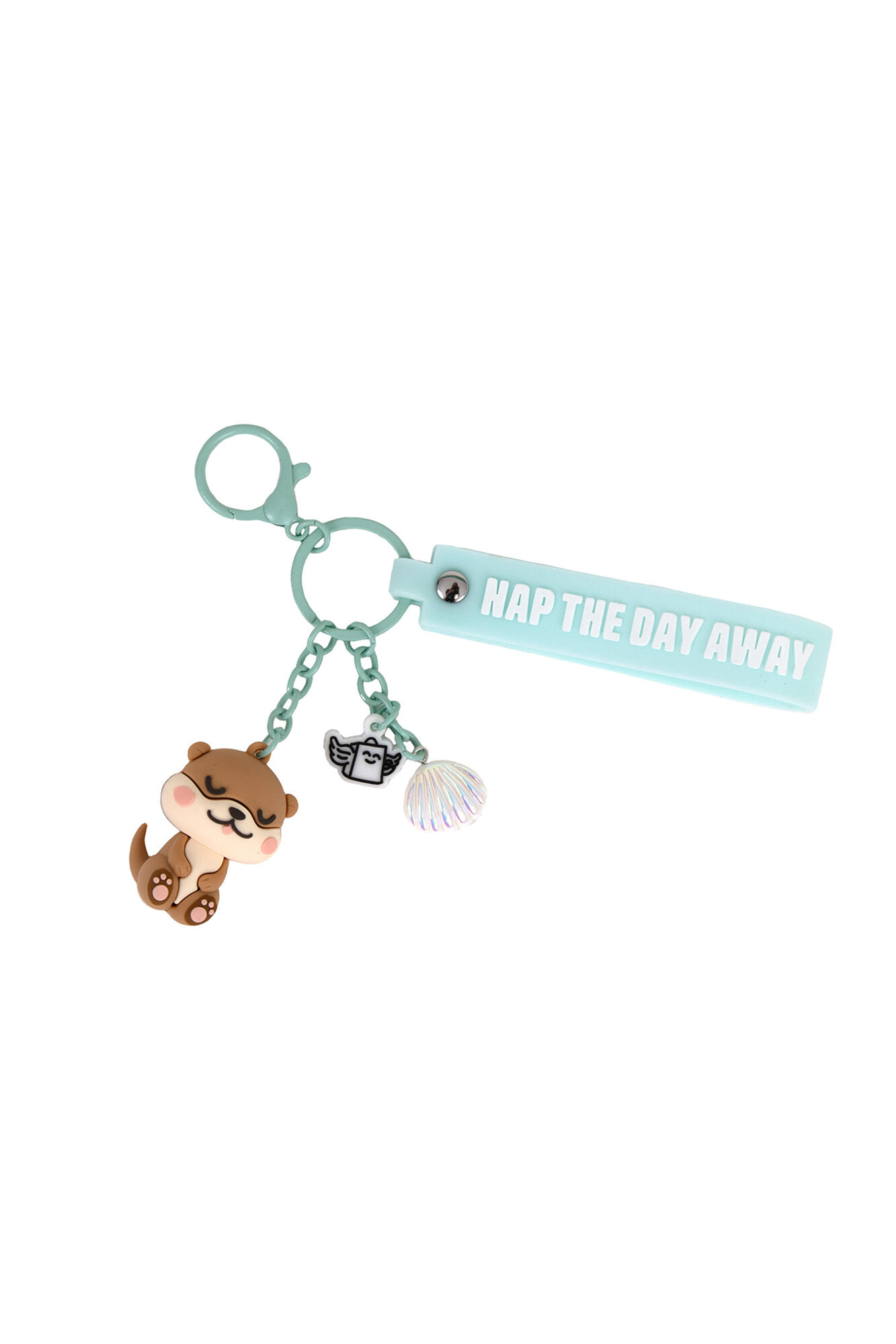 Mr. Wonderful Llavero con charms Lazy nutria - Nap the day away