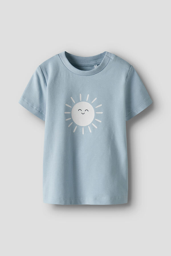 Name it Baby-T-Shirt mit Aufdruck Blau