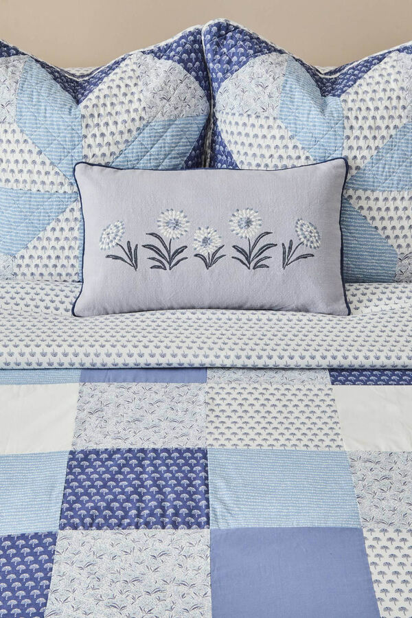 Textura Funda N&oacute;rdica Patchwork azul