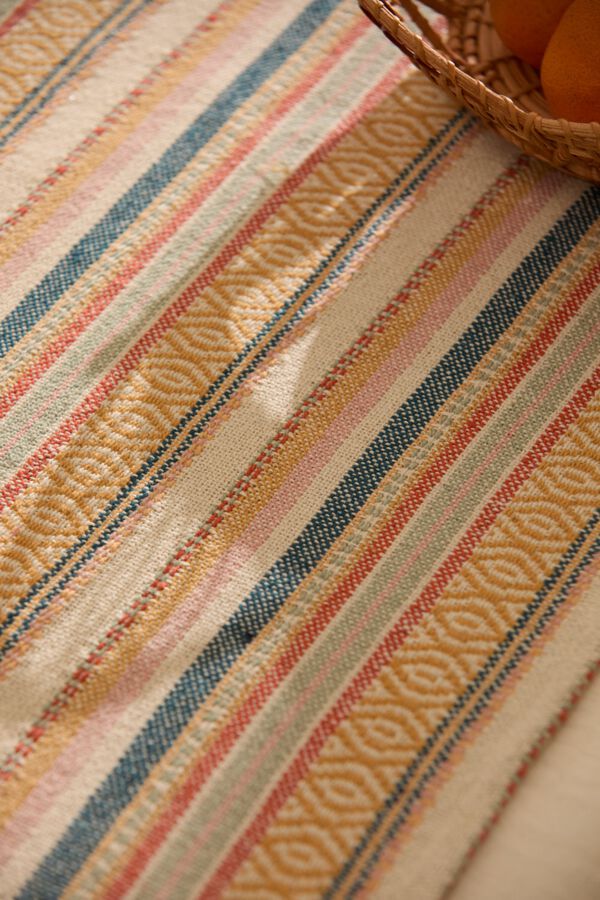 Calma House Caminho de mesa em algod&atilde;o 50x150 estampado