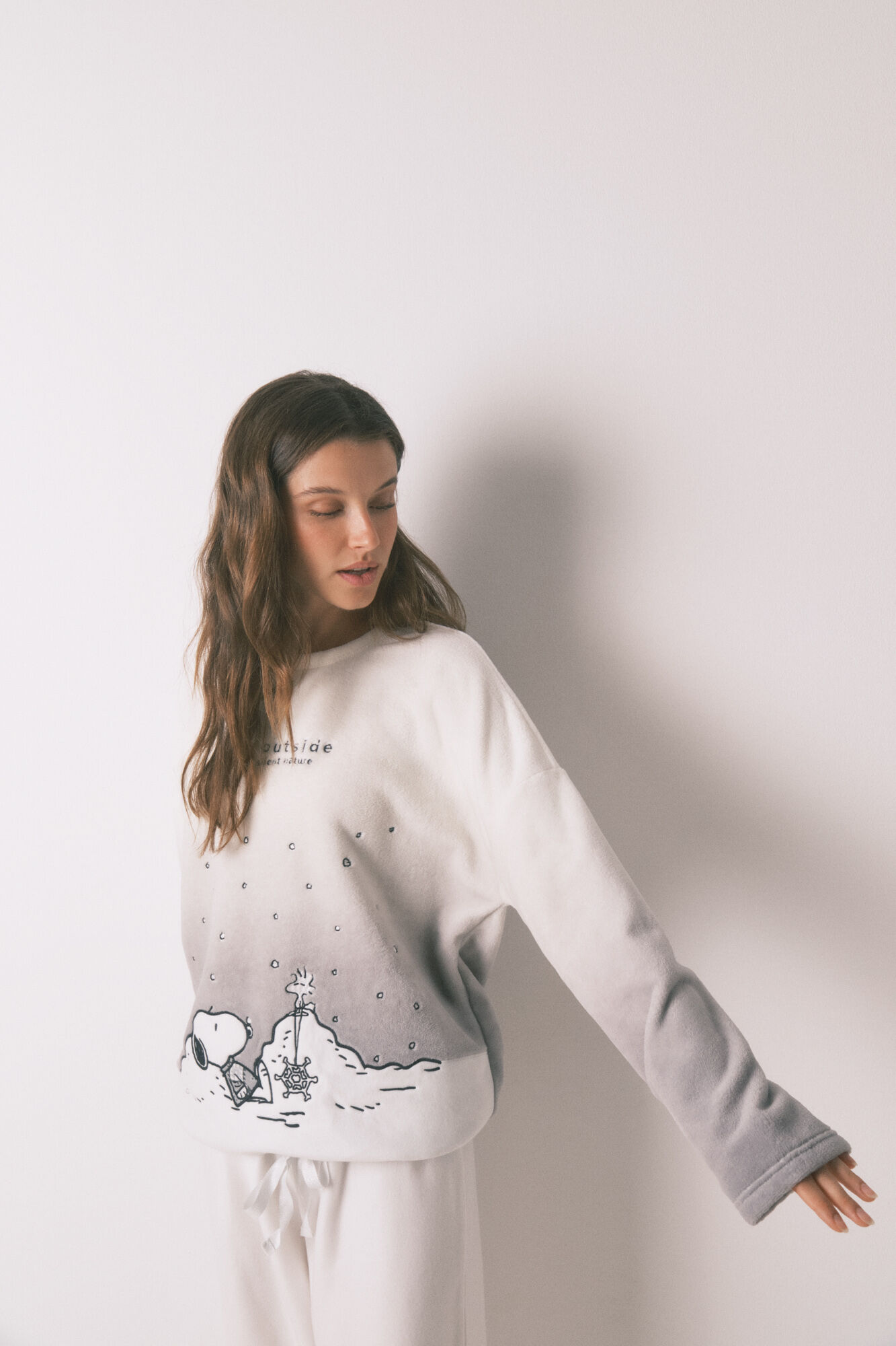 Women'secret Snoopy soft fleece long pyjamas