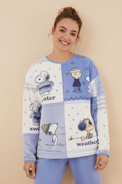Womensecret Blue fleece Snoopy pyjamas printed