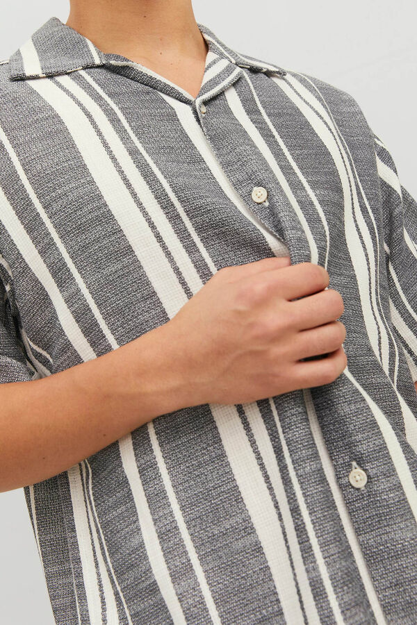 Jack & Jones Camisa de manga corta rayas negro