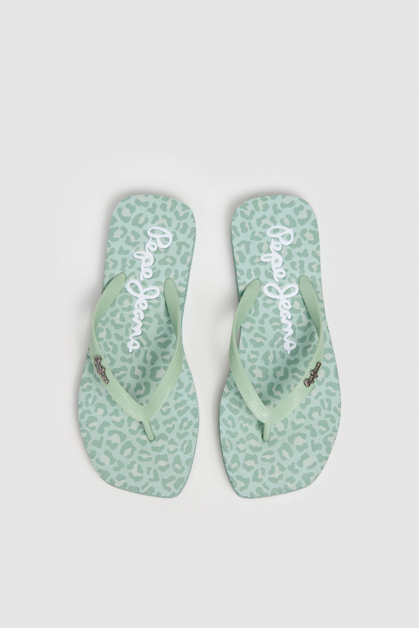 Pepe Jeans Chinelos quadrados com estampado animal