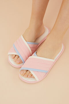 Womensecret La Vecina Rubia crossover strap slippers pink
