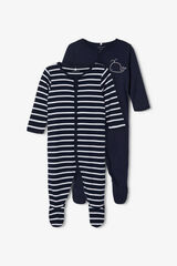 Womensecret 2er-Pack Pyjamas, einteilig Baby Blau