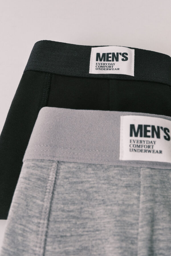 Women'secret Grey and black 2 pack boxers black