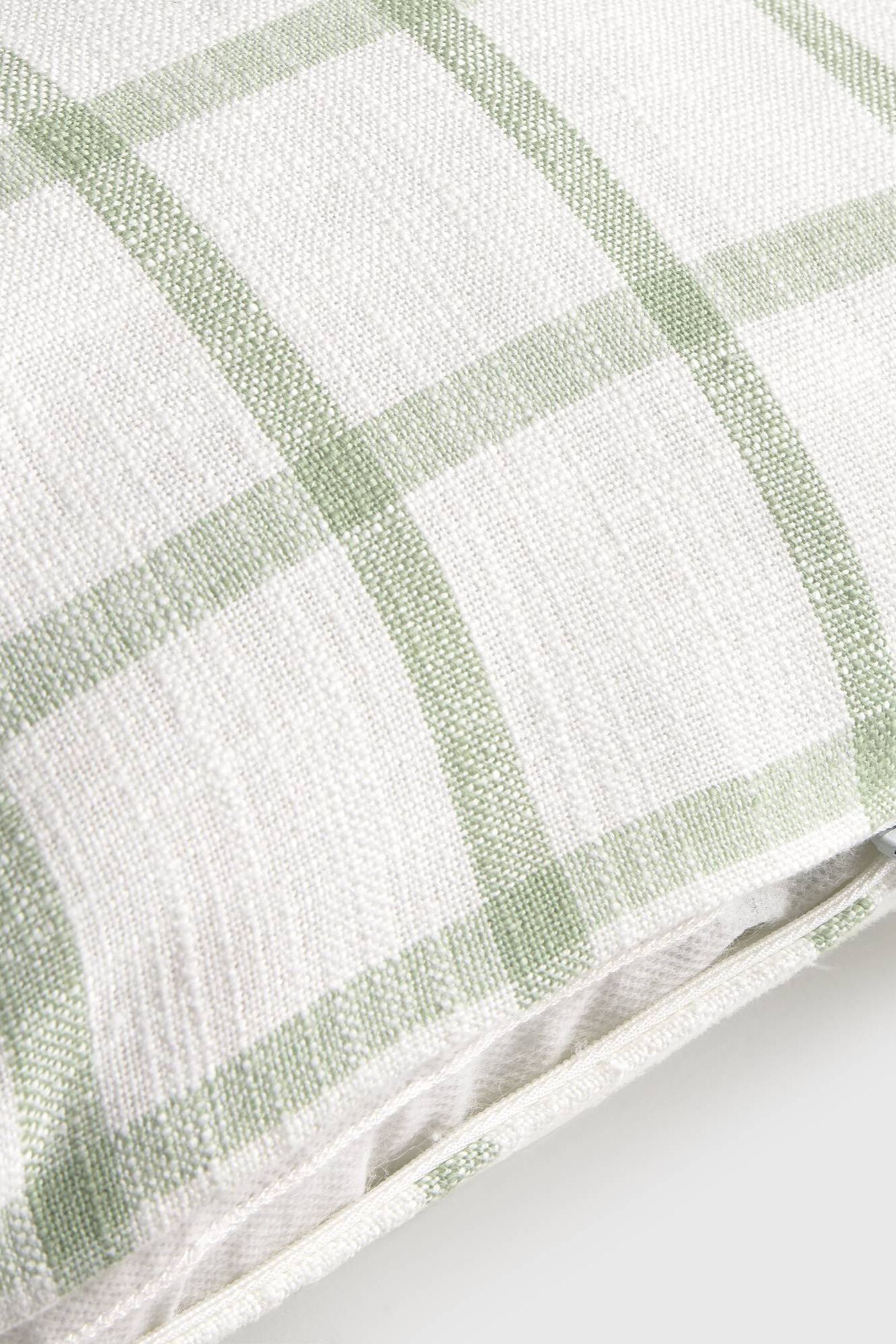 Textura Capa de almofada em algod&atilde;o aos quadrados