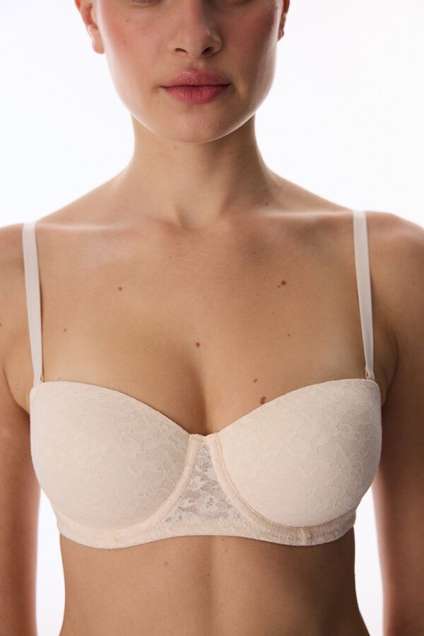 Penti Sujetador aros encaje push-up beige