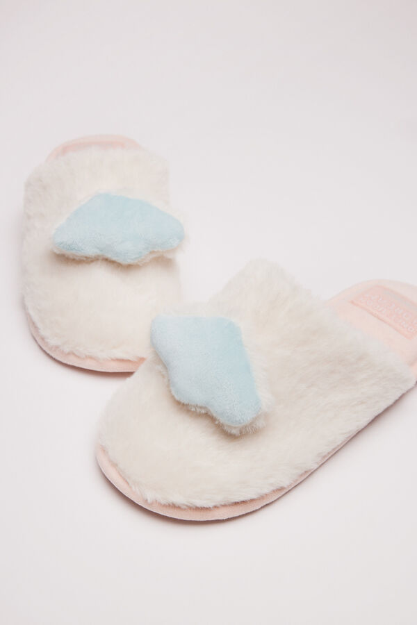 Womensecret Fluffy cloud slippers beige