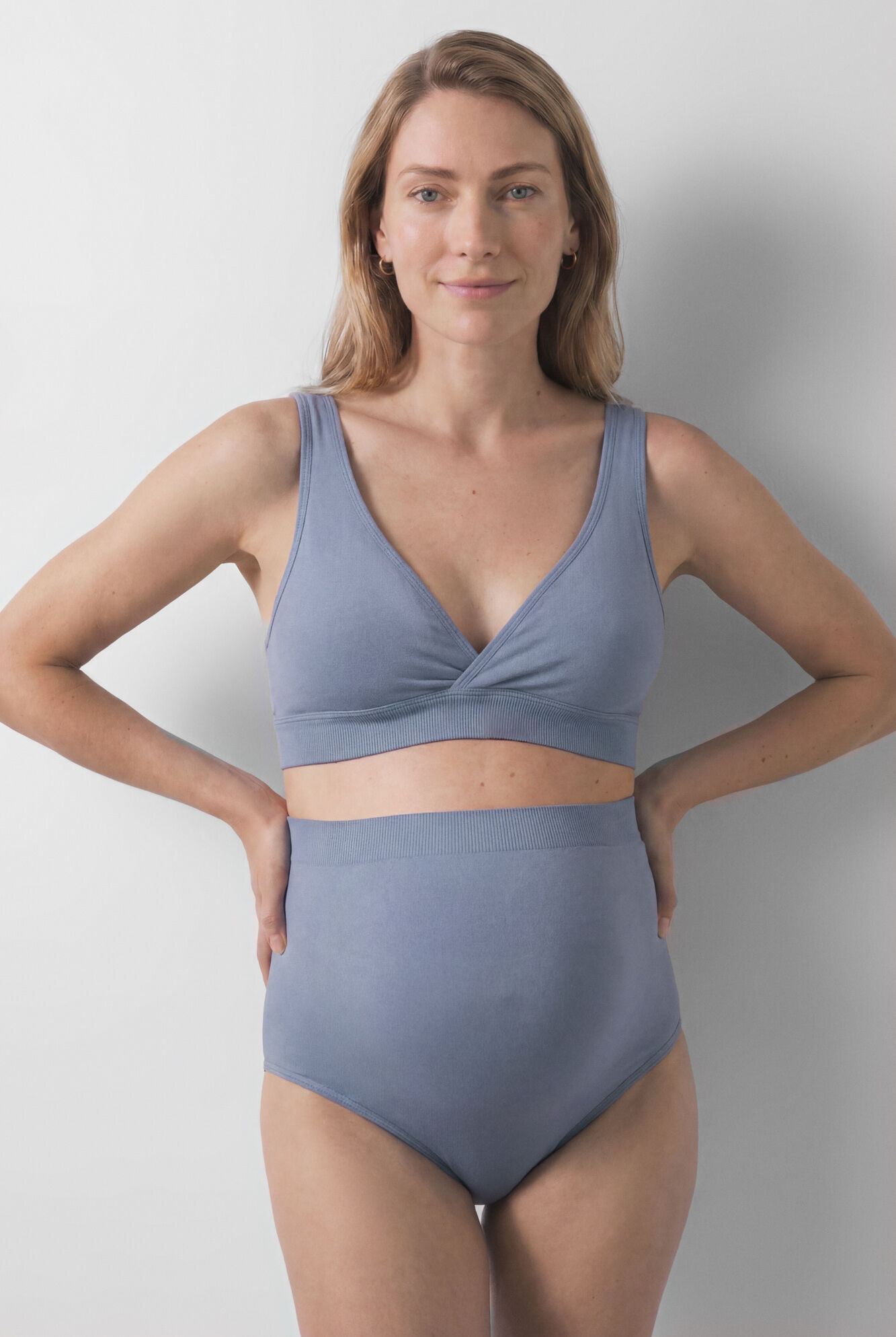 Women'secret Blue high-waisted maternity panty
