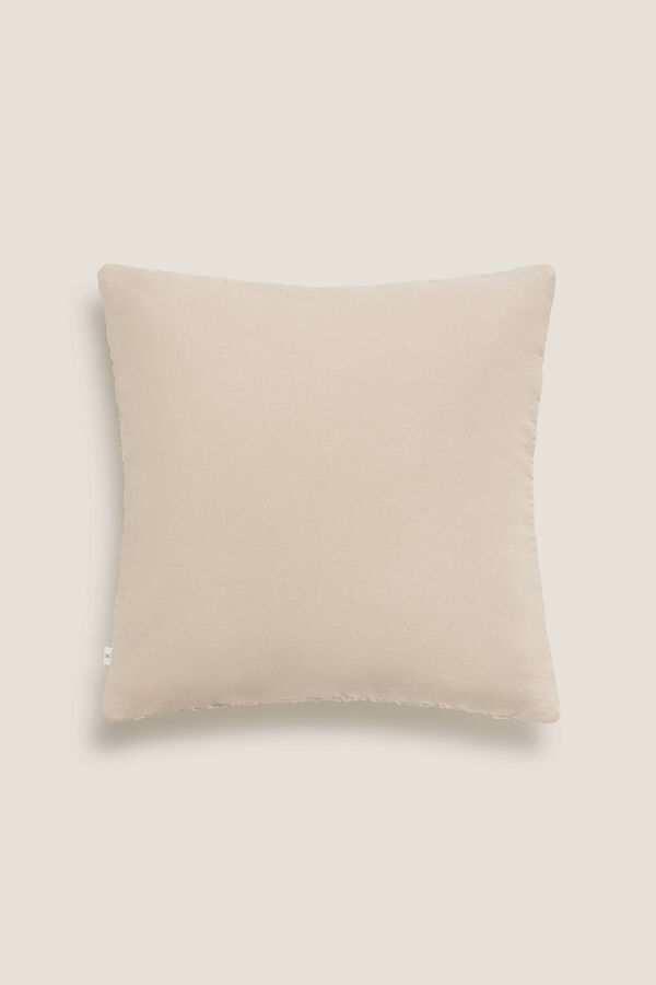 Womensecret Jacquard cotton cushion cover brown