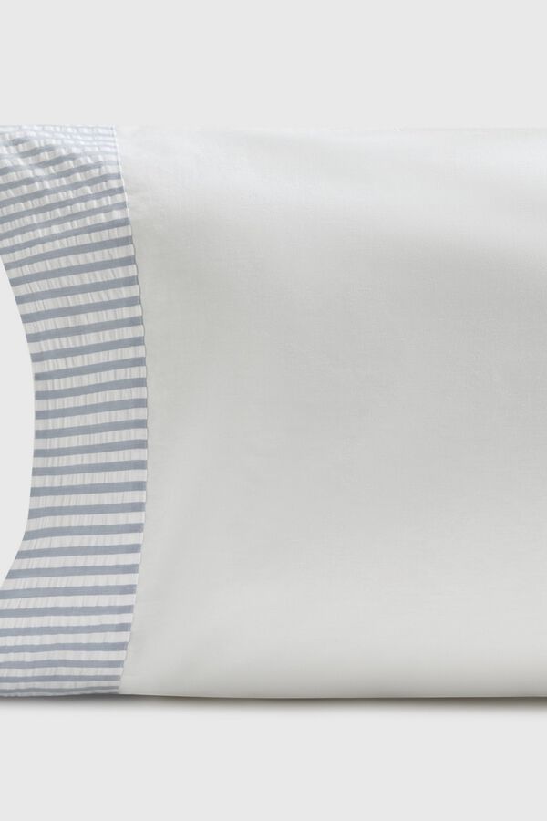 Textura Striped seersucker pillow case printed