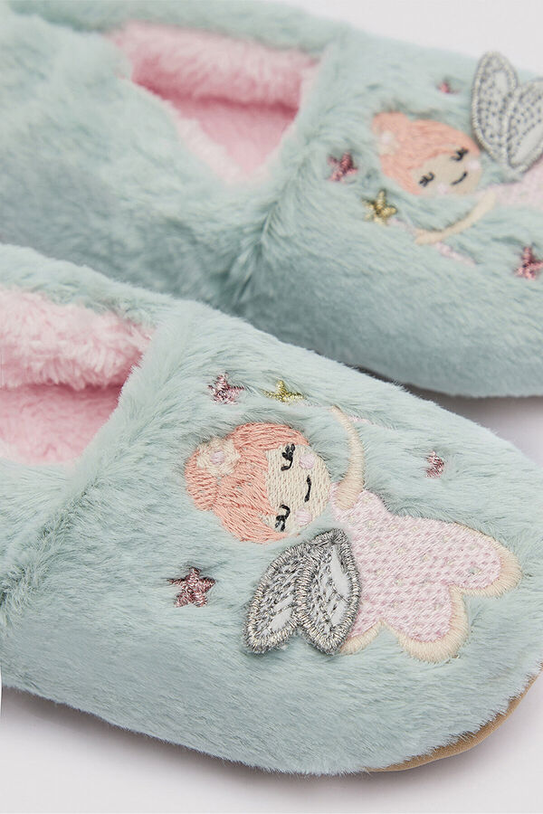 Penti Chinelos de quarto de casa para meninas azul