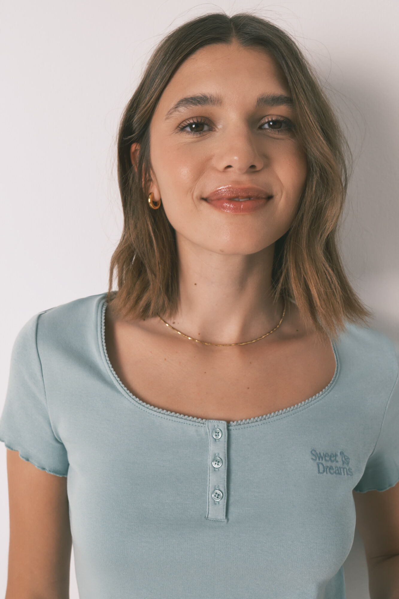 Women'secret Green cotton short sleeve sleeved T-shirt