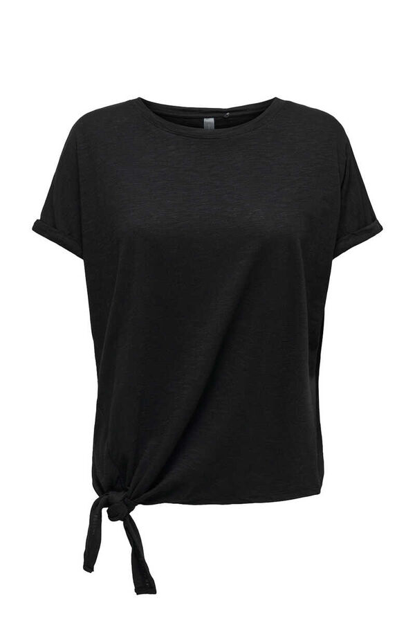 Womensecret Side-tie T-shirt fekete