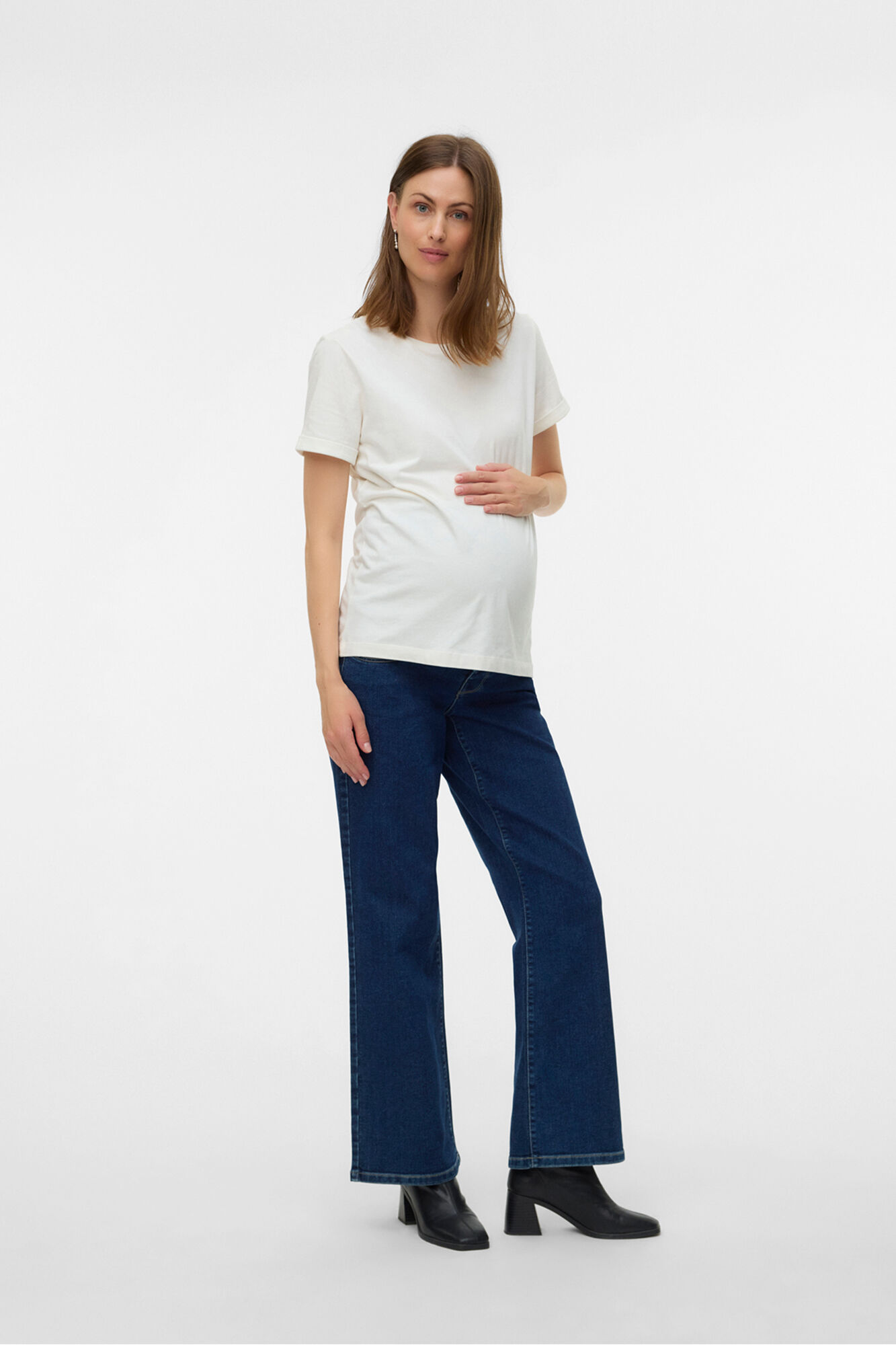 Mamalicious Cal&ccedil;a jeans larga para maternity